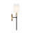 Gorje 1-Light Wall Sconce In Matte Black With Warm Brass Accents