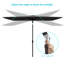 Mirela 120'' x 78'' Rectangular Lighted Market Umbrella-631185313