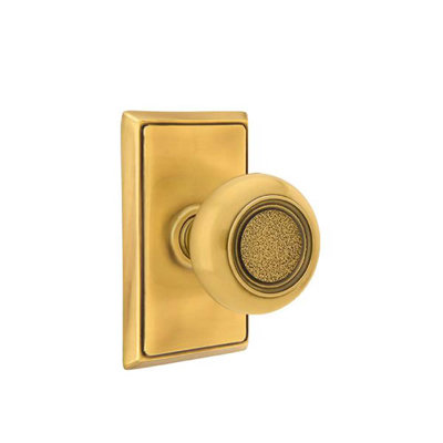 Ensemble de faux boutons Emtek avec rosette rectangulaire et bouton Belmont