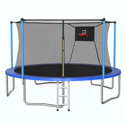 Trampoline ,Sports Fitness Trampolines with Enclosure Net, Recreational Trampolines for Outdoor Indoor