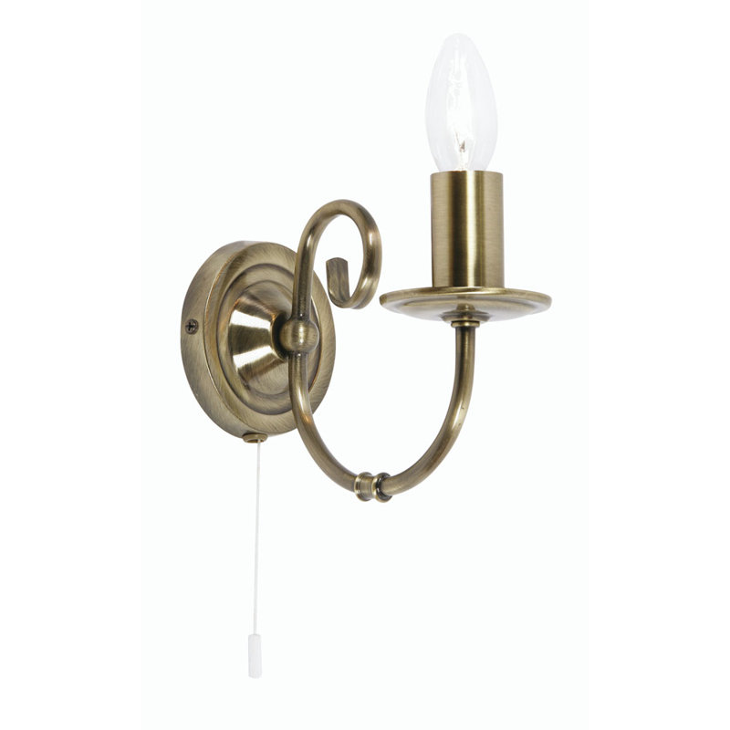 Bonifacio Candle Wall Light, Antique Brass