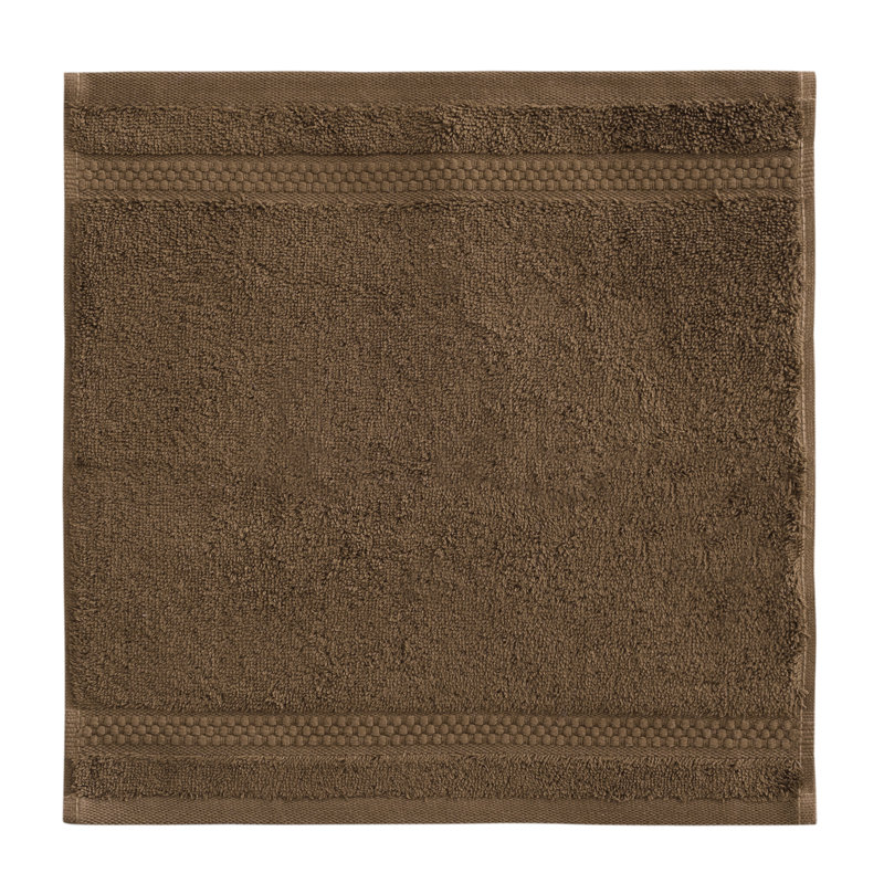 STARLIGHT Turkish Cotton Terrycloth Washcloths, Brown