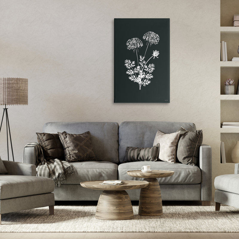 «Black Herb Bunches», art mural sur toile par House Fenway, H 36 po x l 24 po