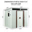 Remise de rangement extérieure en métal 6 pi x 5 pi avec fenêtre et panneau transparent-123384802-123384801