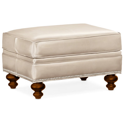 Repose-pieds rectangulaire en cuir véritable 26 "West