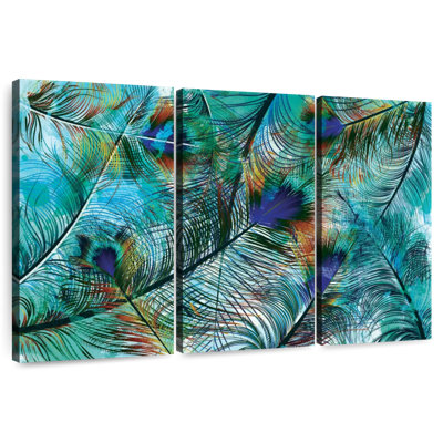 Kerner Teal Peacock Feathers Heap