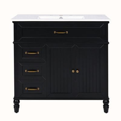 Bathroom Vanity with Sink, Cabinet with Drawers