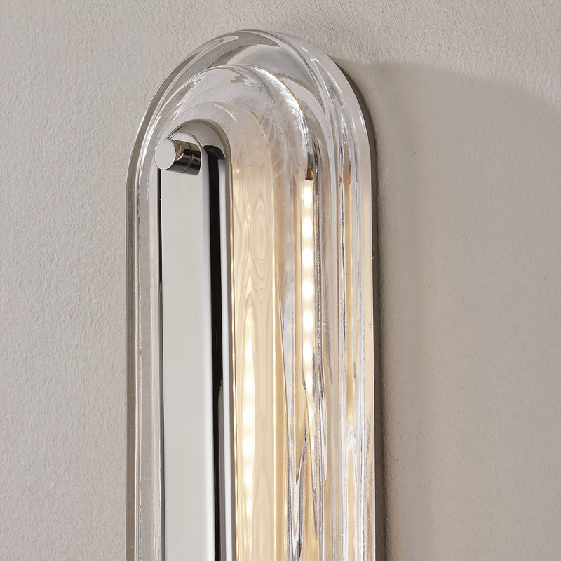 Applique murale Litton par PEMBROOKE & IVES, H 28 po x l 5,75 po x P 5,75 po, Nickel poli