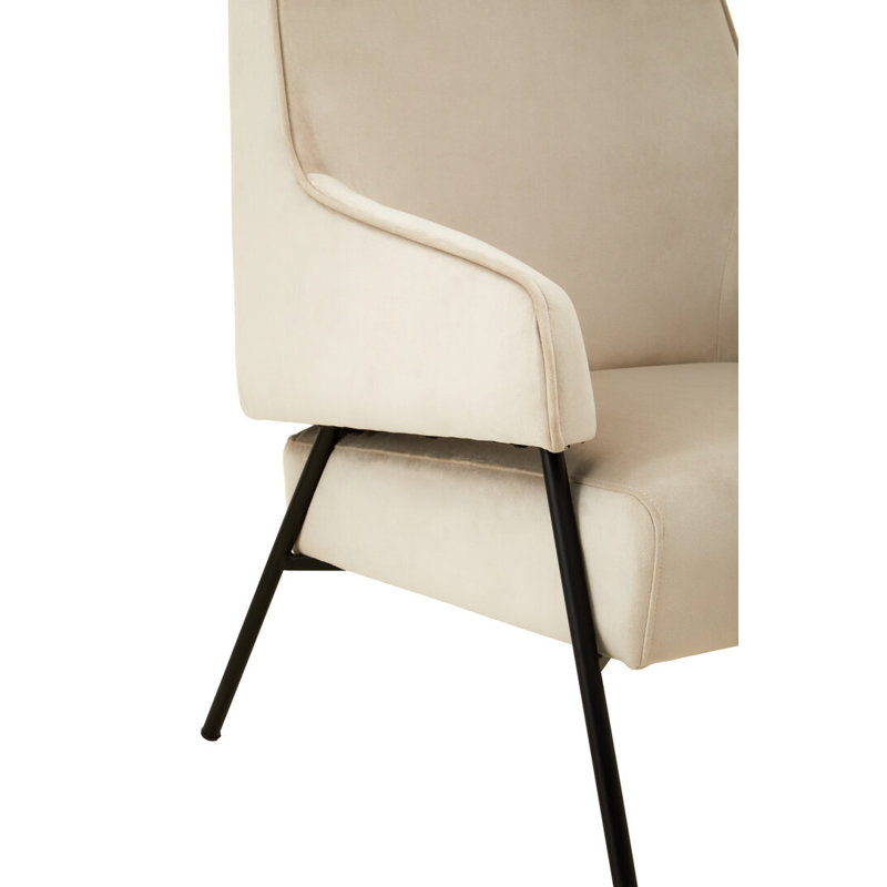 Velvet Club Chair, Cream