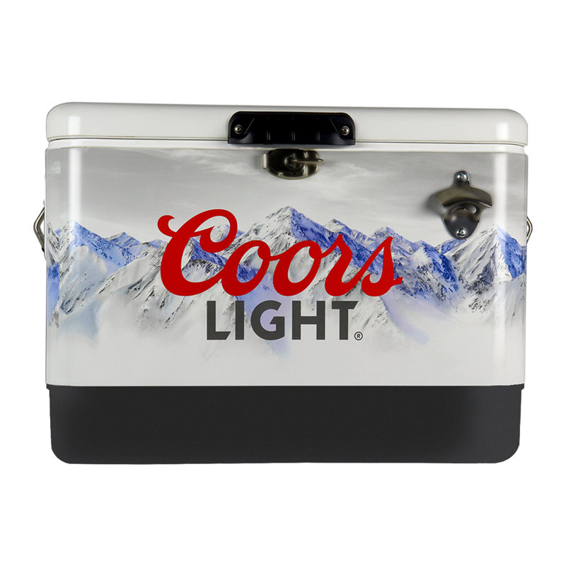 Coors Light 54 Qt. Ice Chest Cooler with Bottle Opener, 85 Can Portable Cooler