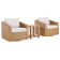 Tiaka 2-Person Swivel Rattan Outdoor Seating Group With Side Table