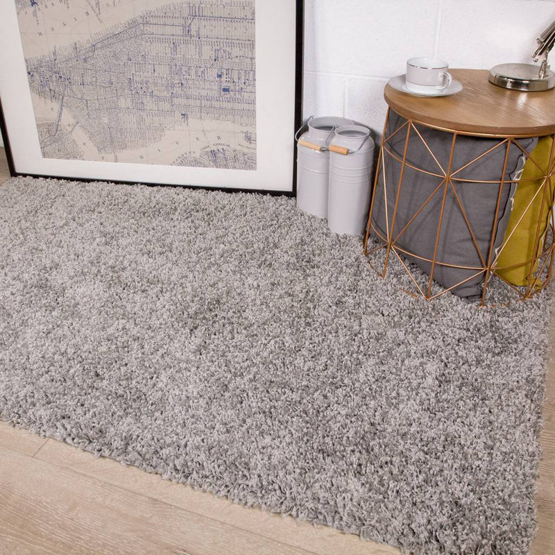 Elvira Shaggy Grey Rug, Rectangle 160 x 220cm