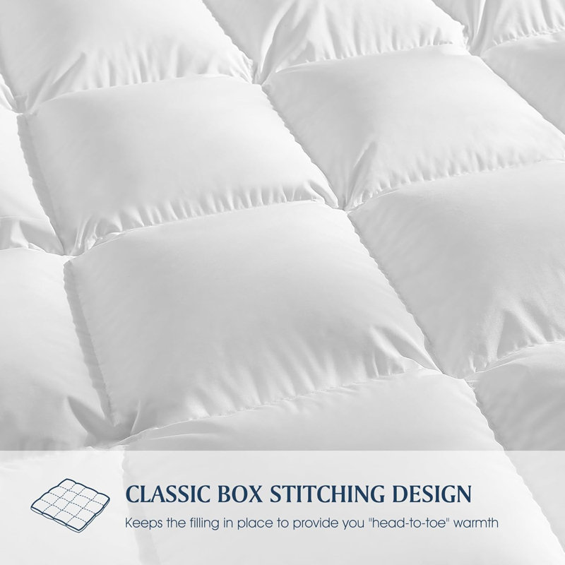 Twin White Microfiber Down Alternative Comforter Set