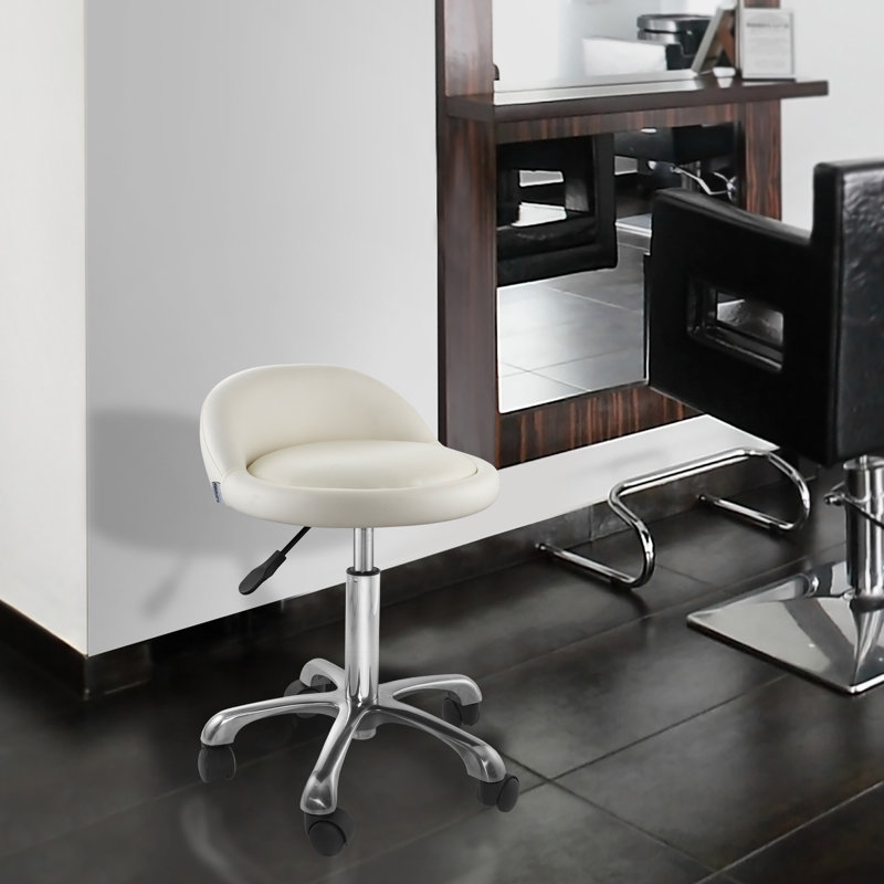 Height Adjustable Lab Stool, Cream