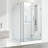 Monteray 48" W x 32" D x 79" H Hinged Frameless Shower Enclosure with 3/8  Clear Glass & Base-1730671746-1730671751