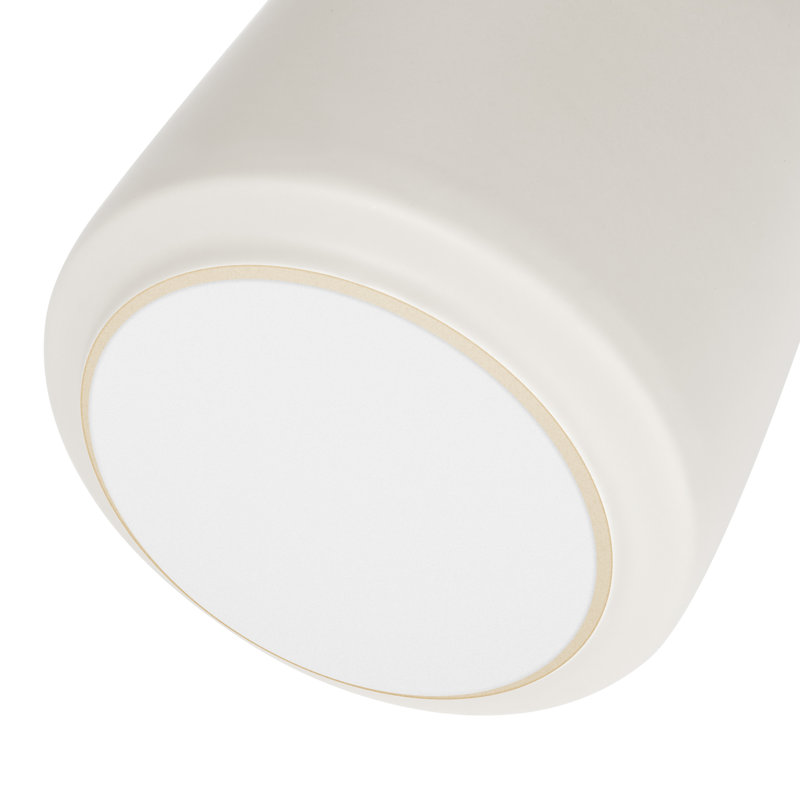 Vase de table en céramique blanche Lido, Blanc, H 6 po x l 5 po x P 5 po