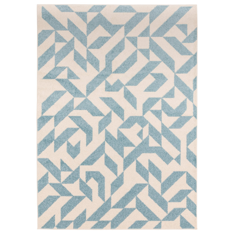Bragg Multi Shape Blue/Cream Area Rug