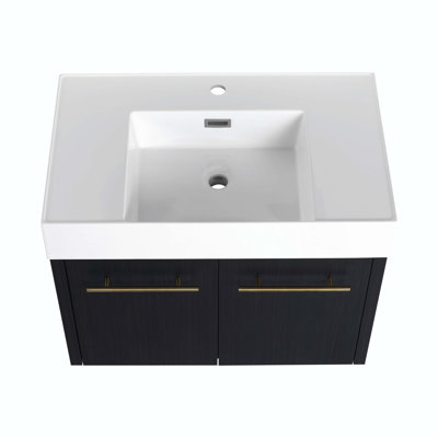 Meuble-lavabo simple 29,50 po avec plateau en bois manufacturé