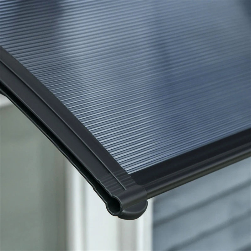 Dakota Fields Door Canopy Awning Outdoor Window Rain Shelter for Door, Black
