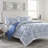 Laura Ashley Charlotte Cotton Reversible Blue Comforter Set-421669392