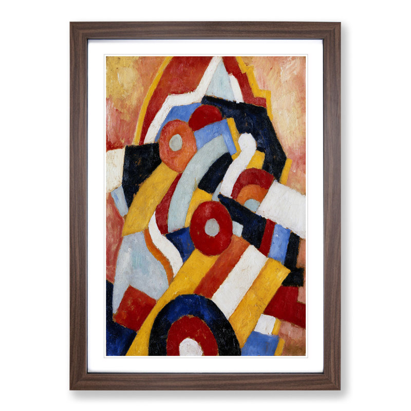 Abstraction Vol.1 by Marsden Hartley - Picture Frame Painting, Walnut, 36cm H x 27cm W x 2cm D