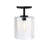 Arabadjis 10 in.  Modern Semi-Flush Mount with Clear Rippled Glass Shade for Hallways-1943852839