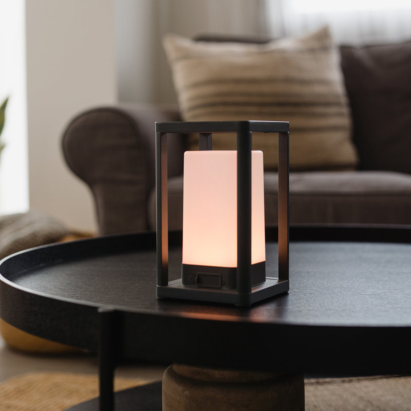Latsha 20.3cm Battery Powered Integrated LED Color Changing Outdoor Table Lamp