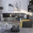 Latitude Run 3 - Piece Living Room Set - Modular Sleeper Sectional with Ottoman - L-Shaped Convertible Sofa Bed for Small Spaces-881111556