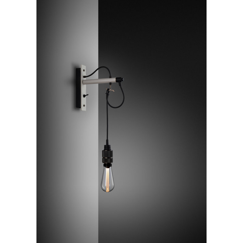 1 - Light Armed Sconce, Stone/Smoked Bronze