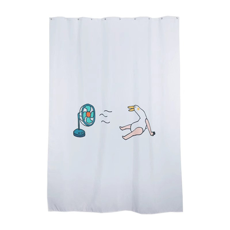 Rideau de douche en polyester avec crochets