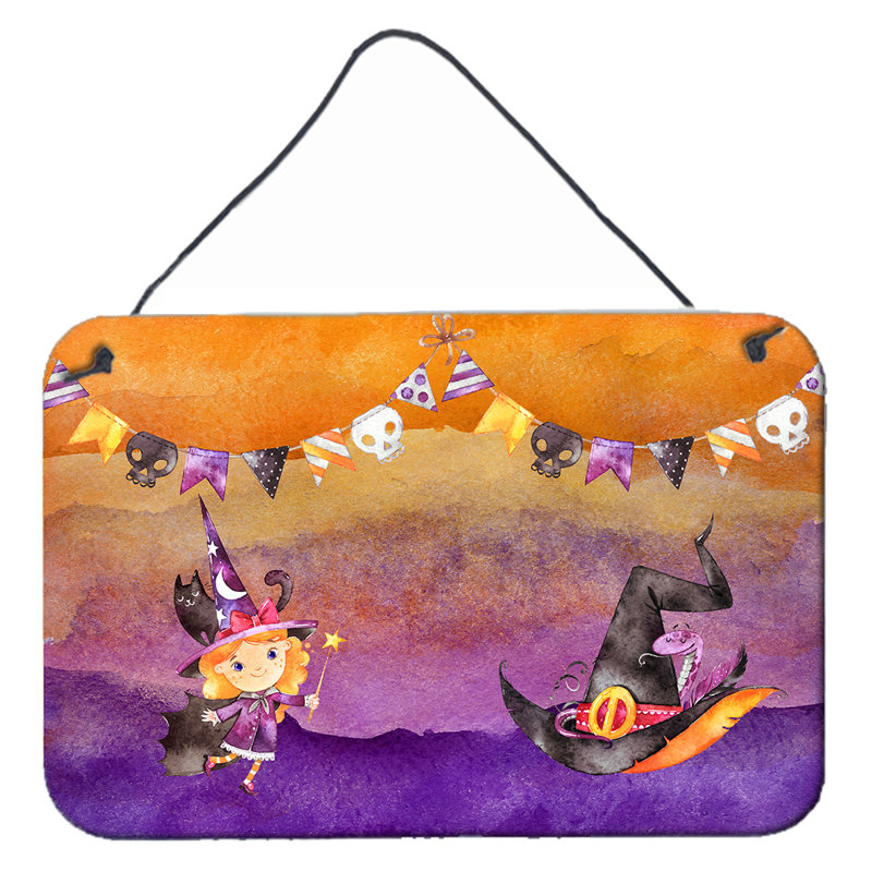 Bannière de fête petite sorcière Halloween