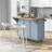 Kitchen Cart With Rubber Wood Drop-Leaf Countertop ,Cabinet Door Internal Storage Racks,Kitchen Island On 5 Wheels With Storage Cabinet And 3 Drawers For Dinning Room-1536540472