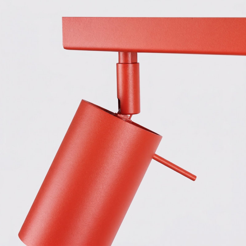 RING Steel Spotlight, Red, 118x6x16 cm, 6 Lights