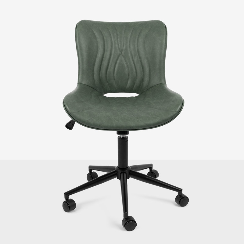 Chaise de bureau pivotante Mid-Century, Vert