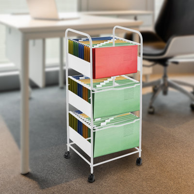 35.7'' H x 16.1'' W File Cart with Wheels