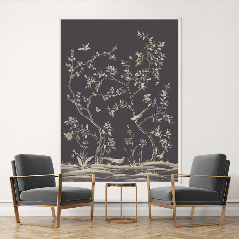 Mariolita 108" L x 78" W Peel and Stick Wall Mural, Midnight