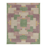 Distressed Homage Hand Knotted Wool Geometric Area Rug
