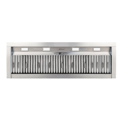 60" 1200 Insert Range Hood Baffle Filter Light Kitchen Hood Vents Included Stainless Steel