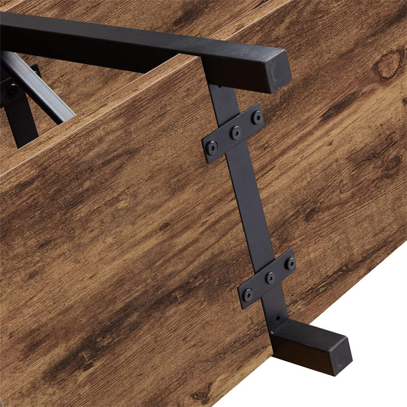 Console Chert, Brun, Noir, noir, noir, noir, H 29,72 po x l 55,12 po x P 13,39 po