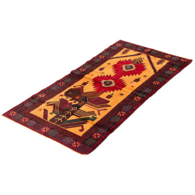 Tapis orange clair Dequita 3 pi 3 po x 6 pi 5 po