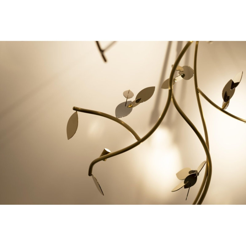 Lustre spoutnik à lumières Nimrah Mydriaz, Bronze, H 53 po x l 53 po x P 53 po