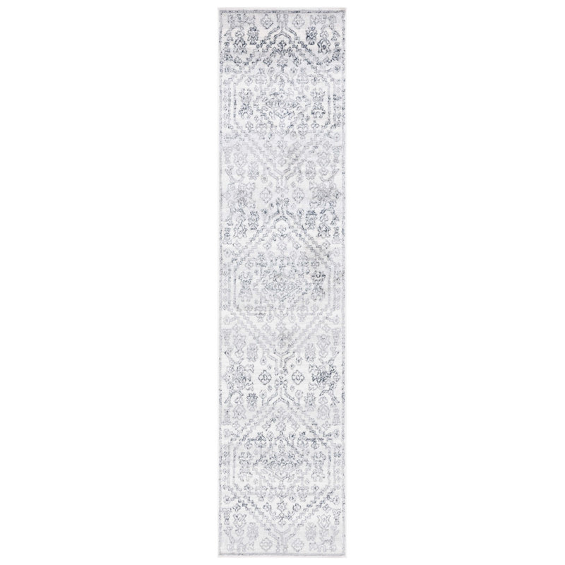 Lowrey Ivory/Gray Rug, Runner 2'2" x 9'