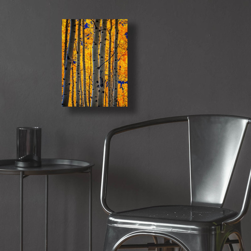 «Aspenglow Iv» par Rick Berk, art mural en verre acrylique, H 16 po x l 12 po x P 0,13 po