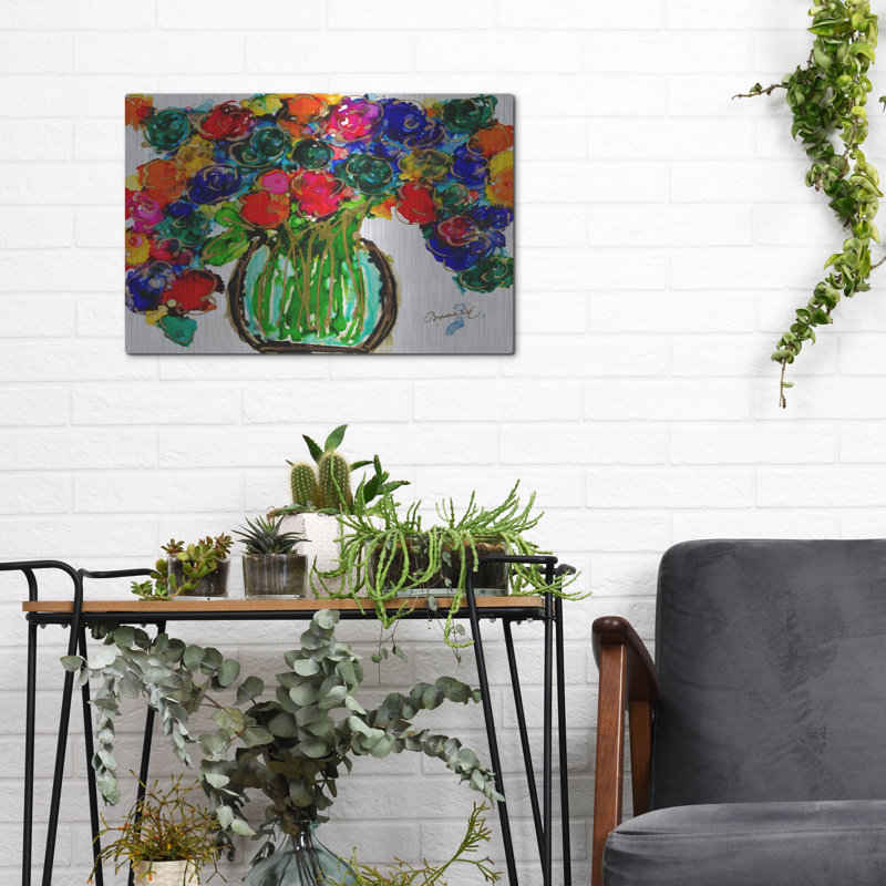 Art mural en métal Winston Porter «Bubbles Of Blessings» par Lovitude, H 12 po x l 16 po