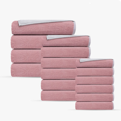 Ensemble de serviettes turques double face 16 pièces