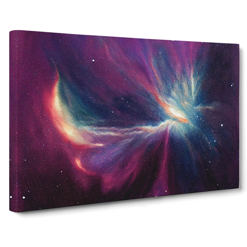 Galaxy Watercolour Vol.5 - Wrapped Canvas, 40cm H x 60cm W x 3cm D