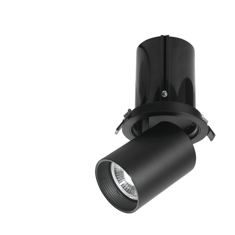  LED Retrofit Downlight, Black/Black, 16cm H x 14cm W x 14cm D