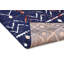 Tapis géométrique bleu / rouge-53918587