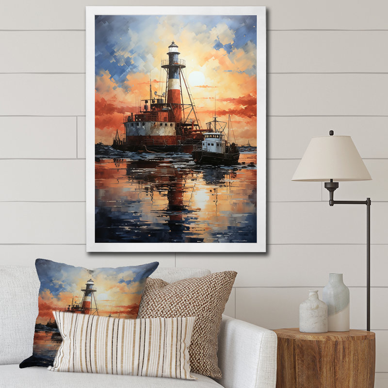 «Ishanvi Orange Oil Rigs Fields In Texas», reproduction d'art sur toile, Cadre photo blanc, H 20 po x l 12 po x P 1 po