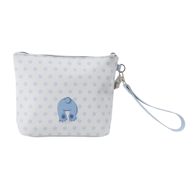 Pochette à coutures avec faux cuir saffiano, pochette intérieure doublée, impression surpiquée